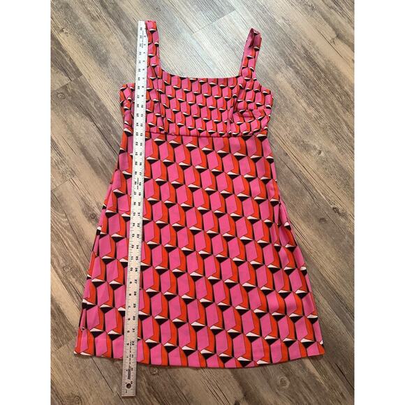 Diane Von Furstenberg x Target Mini Shift Dress in Pink Modern Geo Size 6 NWOT - Picture 3 of 6